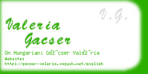 valeria gacser business card